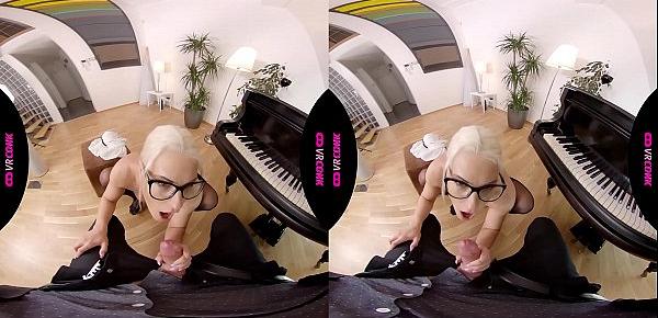  VRConk MILF piano teacher teasing with big boos to fuck her